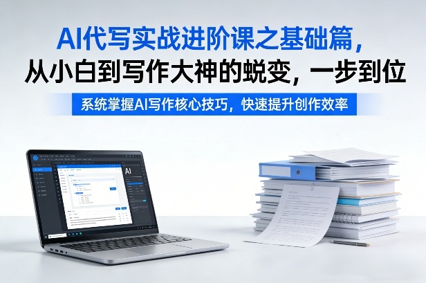 AI代写实战进阶课之基础篇，从小白到写作大神的蜕变，一步到位【揭秘】网赚库-项目库-轻创网-中创网-福缘网-冒泡网-资源之家-魔方项目库网赚库