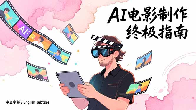 AI电影制作终极指南：从创意到成片，系统掌握智能影视全流程实战课(中英字幕网赚库-项目库-轻创网-中创网-福缘网-冒泡网-资源之家-魔方项目库网赚库