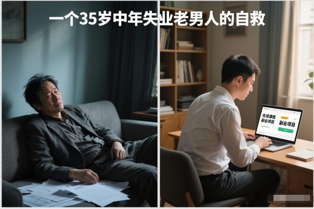 付费文章：一个35岁中年失业老男人的自救网赚库-项目库-轻创网-中创网-福缘网-冒泡网-资源之家-魔方项目库网赚库