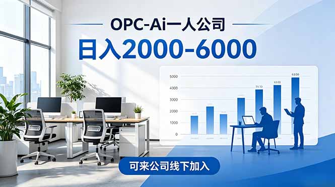 2026创业新风口—OPC一人公司模式震撼首发！日收益2000-6000+，项目绿色长久，安全稳健，合…网赚库-项目库-轻创网-中创网-福缘网-冒泡网-资源之家-魔方项目库网赚库