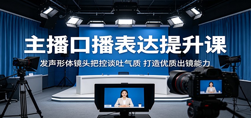 主播口播表达提升课：发声形体镜头把控谈吐气质，打造优质出镜能力网赚库-项目库-轻创网-中创网-福缘网-冒泡网-资源之家-魔方项目库网赚库