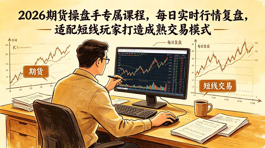 2026期货操盘手专属课程-更新6月，每日实时行情复盘，适配短线玩家打造成熟交易模式网赚库-项目库-轻创网-中创网-福缘网-冒泡网-资源之家-魔方项目库网赚库