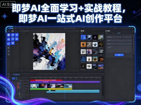 即梦AI全面学习+实战教程，即梦AI一站式AI创作平台网赚库-项目库-轻创网-中创网-福缘网-冒泡网-资源之家-魔方项目库网赚库