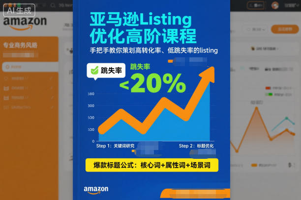 亚马逊Listing优化高阶课程,手把手教你策划高转化率、低跳失率的listing网赚库-项目库-轻创网-中创网-福缘网-冒泡网-资源之家-魔方项目库网赚库