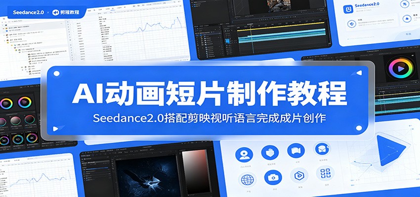 AI动画短片制作教程：Seedance2.0搭配剪映视听语言完成成片创作网赚库-项目库-轻创网-中创网-福缘网-冒泡网-资源之家-魔方项目库网赚库
