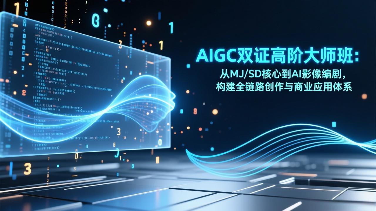 AIGC双证高阶大师班：从MJ/SD核心到AI影像编剧，构建全链路创作与商业应用体系网赚库-项目库-轻创网-中创网-福缘网-冒泡网-资源之家-魔方项目库网赚库