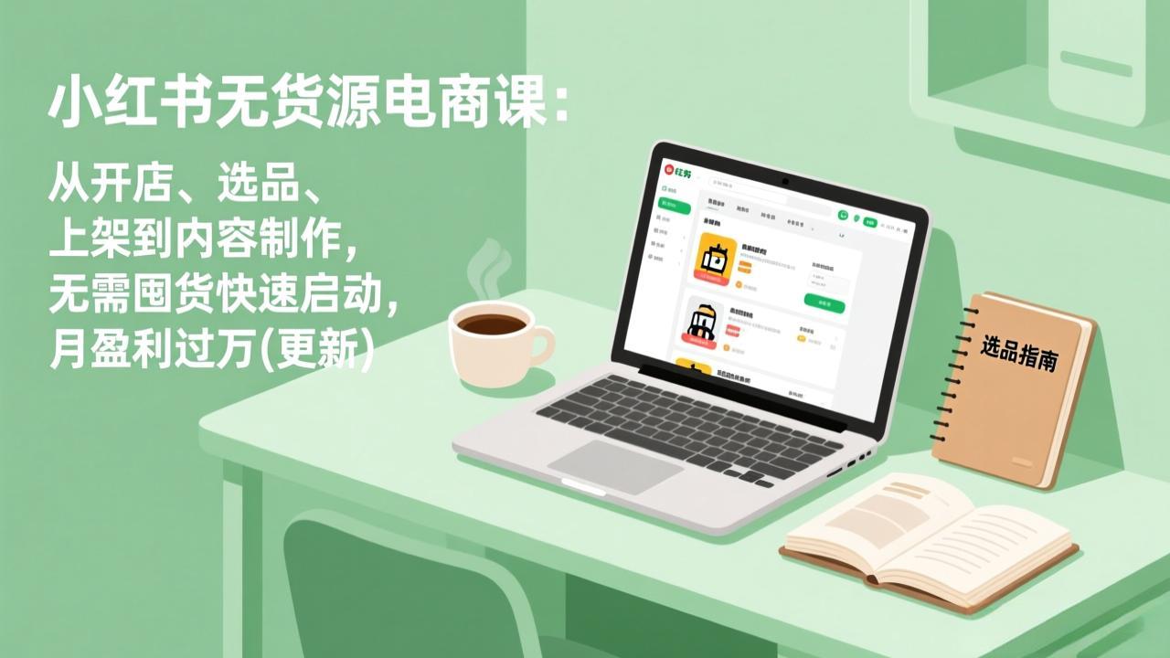 小红书无货源电商课(更新网赚库-项目库-轻创网-中创网-福缘网-冒泡网-资源之家-魔方项目库网赚库