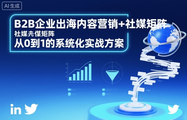 B2B企业出海内容营销+社媒矩阵，从0到1的系统化实战方案网赚库-项目库-轻创网-中创网-福缘网-冒泡网-资源之家-魔方项目库网赚库