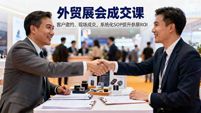 外贸展会成交课，含目标制定、客户邀约、现场成交，系统化SOP提升参展ROI网赚库-项目库-轻创网-中创网-福缘网-冒泡网-资源之家-魔方项目库网赚库