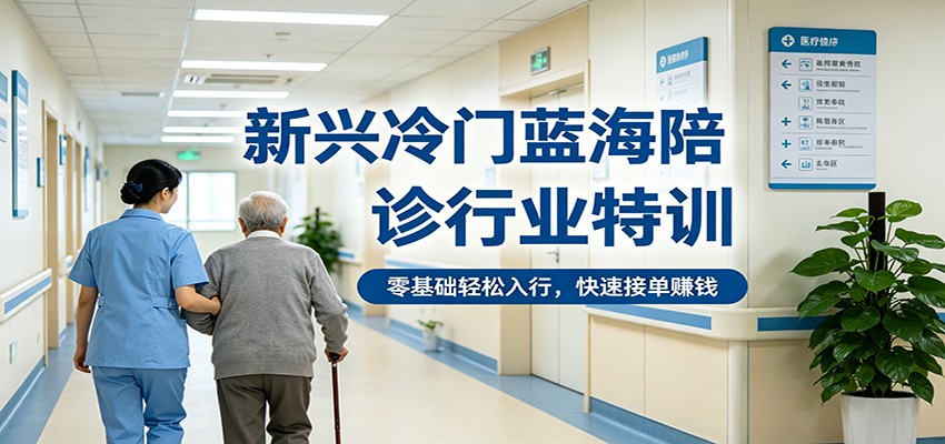 新兴冷门蓝海陪诊行业特训，零基础轻松入行，快速接单赚钱网赚库-项目库-轻创网-中创网-福缘网-冒泡网-资源之家-魔方项目库网赚库