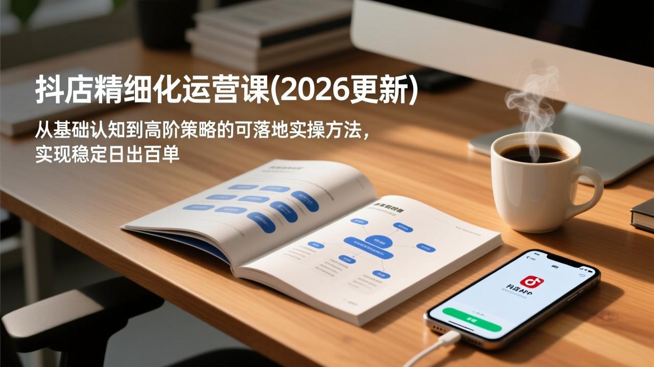 抖店精细化运营课(2026更新网赚库-项目库-轻创网-中创网-福缘网-冒泡网-资源之家-魔方项目库网赚库