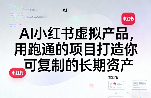 AI小红书虚拟产品，用跑通的项目打造你可复制的长期资产(更新)网赚库-项目库-轻创网-中创网-福缘网-冒泡网-资源之家-魔方项目库网赚库