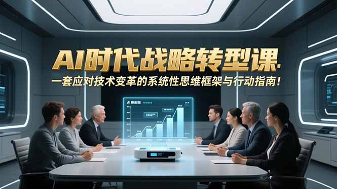 AI时代战略转型课：一套应对技术变革的系统性思维框架与行动指南！网赚库-项目库-轻创网-中创网-福缘网-冒泡网-资源之家-魔方项目库网赚库