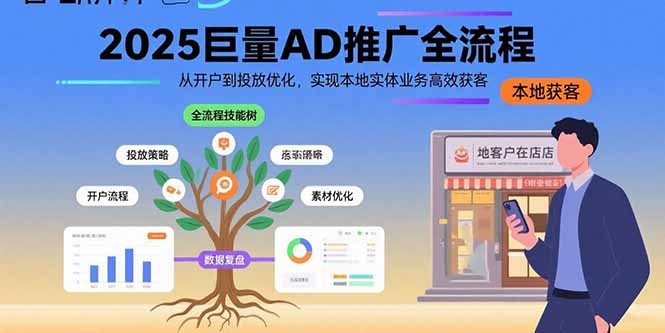 2025巨量AD推广全流程，从开户到投放优化，实现本地实体业务高效获客网赚库-项目库-轻创网-中创网-福缘网-冒泡网-资源之家-魔方项目库网赚库