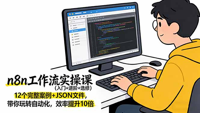 n8n工作流实操课(入门+进阶+选修网赚库-项目库-轻创网-中创网-福缘网-冒泡网-资源之家-魔方项目库网赚库