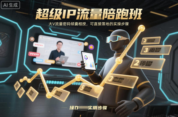 超级IP流量陪跑班,大V流量密码倾囊相授,可直接落地的实操步骤网赚库-项目库-轻创网-中创网-福缘网-冒泡网-资源之家-魔方项目库网赚库